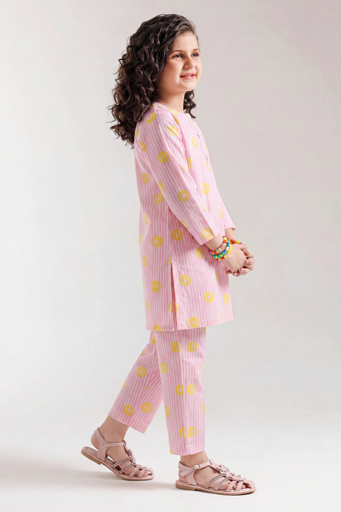 Printed Cambric Stitched 2 Piece (Shirt/Trouser) For Kids - Image 4