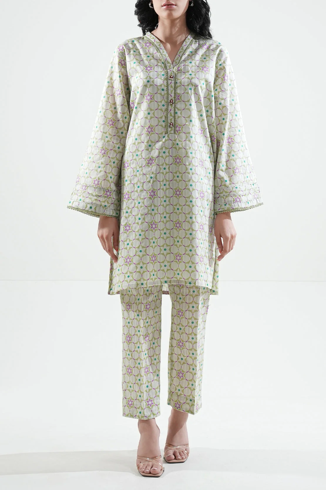 Printed Cambric Stitched 2 Piece (Shirt/Trouser)