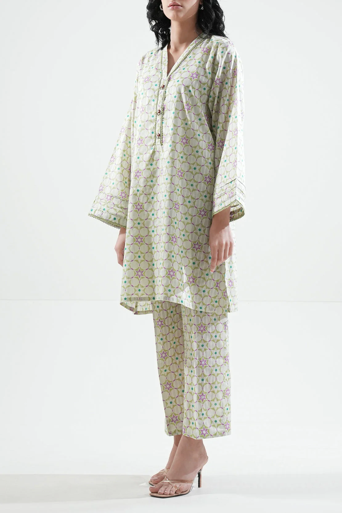 Printed Cambric Stitched 2 Piece (Shirt/Trouser) - Image 2