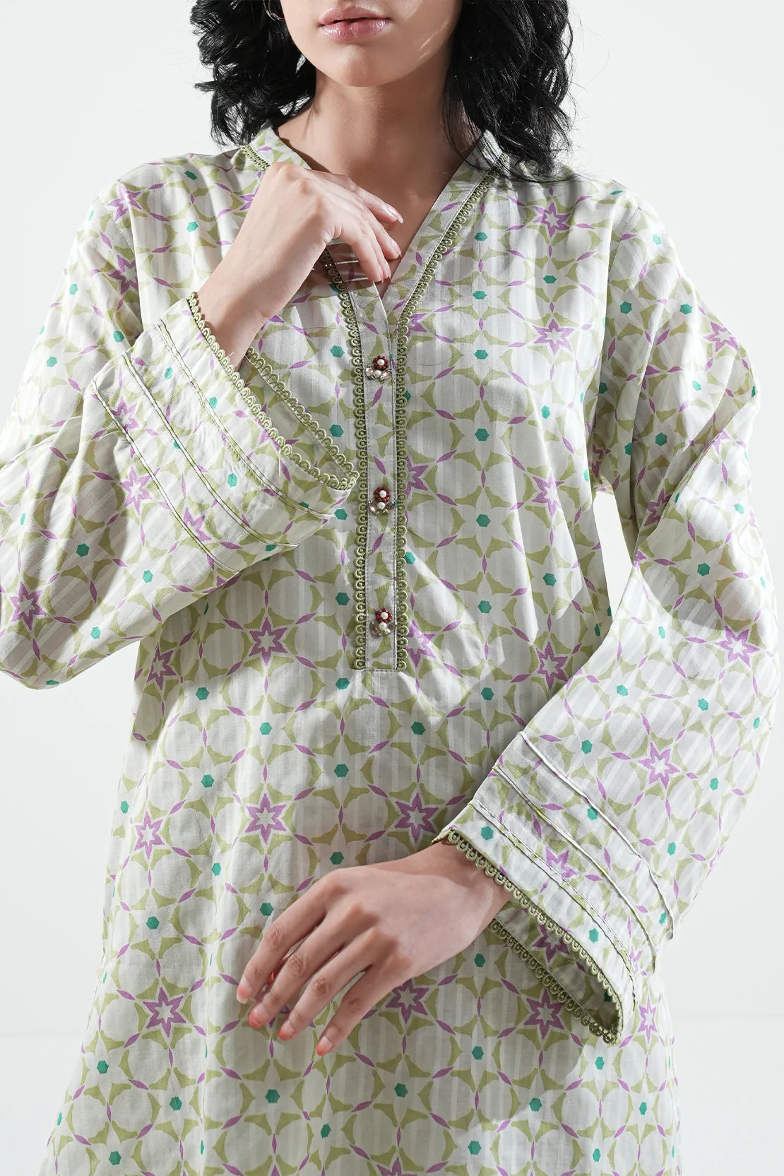 Printed Cambric Stitched 2 Piece (Shirt/Trouser) - Image 4