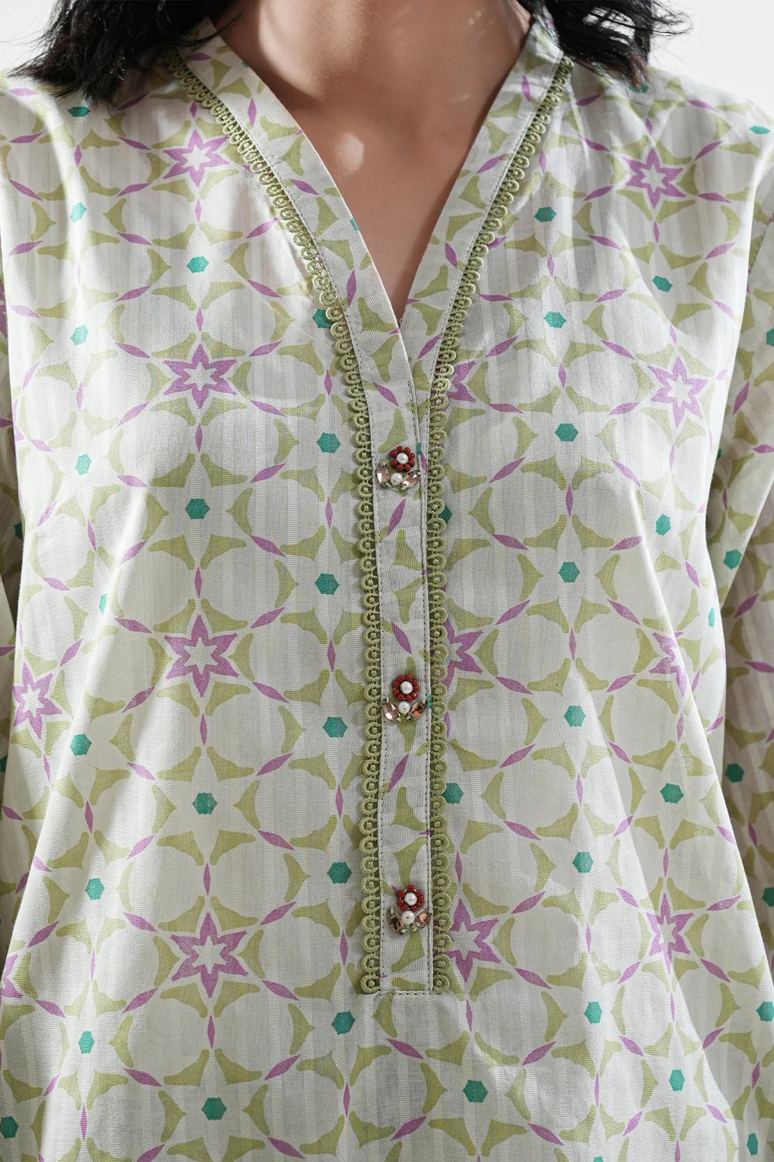 Printed Cambric Stitched 2 Piece (Shirt/Trouser) - Image 5