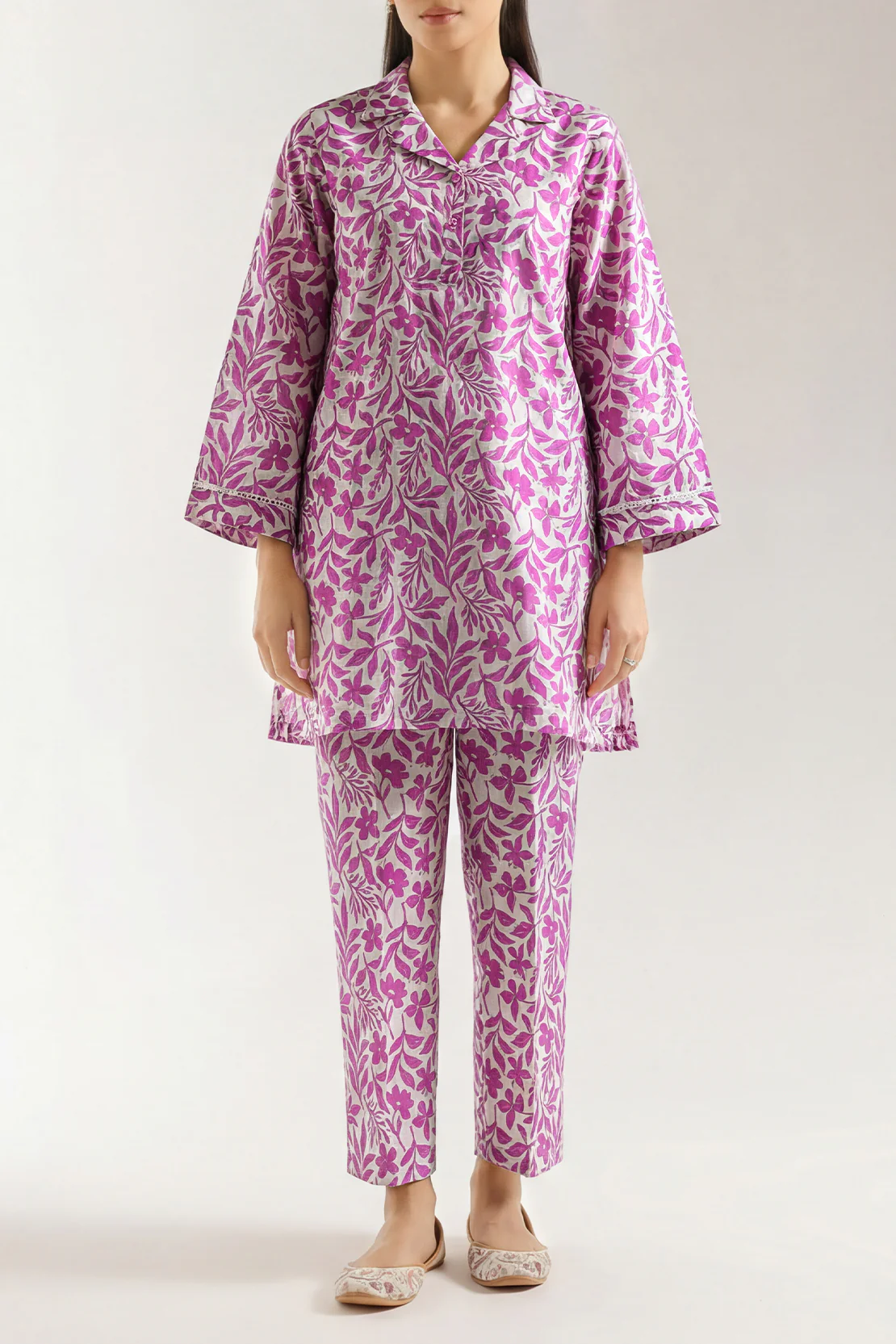 Printed Cambric Stitched 2 Piece (Shirt/Trouser)