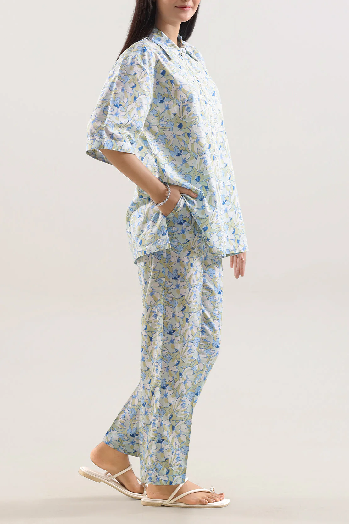 Printed Cambric Stitched 2 Piece (Shirt/Trouser) - Image 3