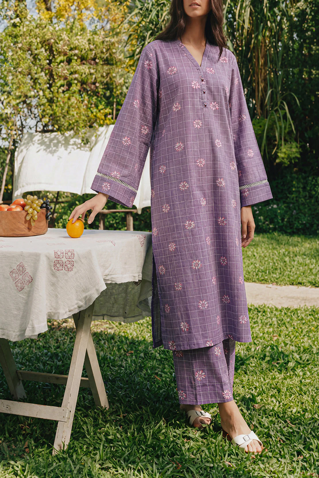 Printed Cambric Stitched 2 Piece (Shirt/Trouser)