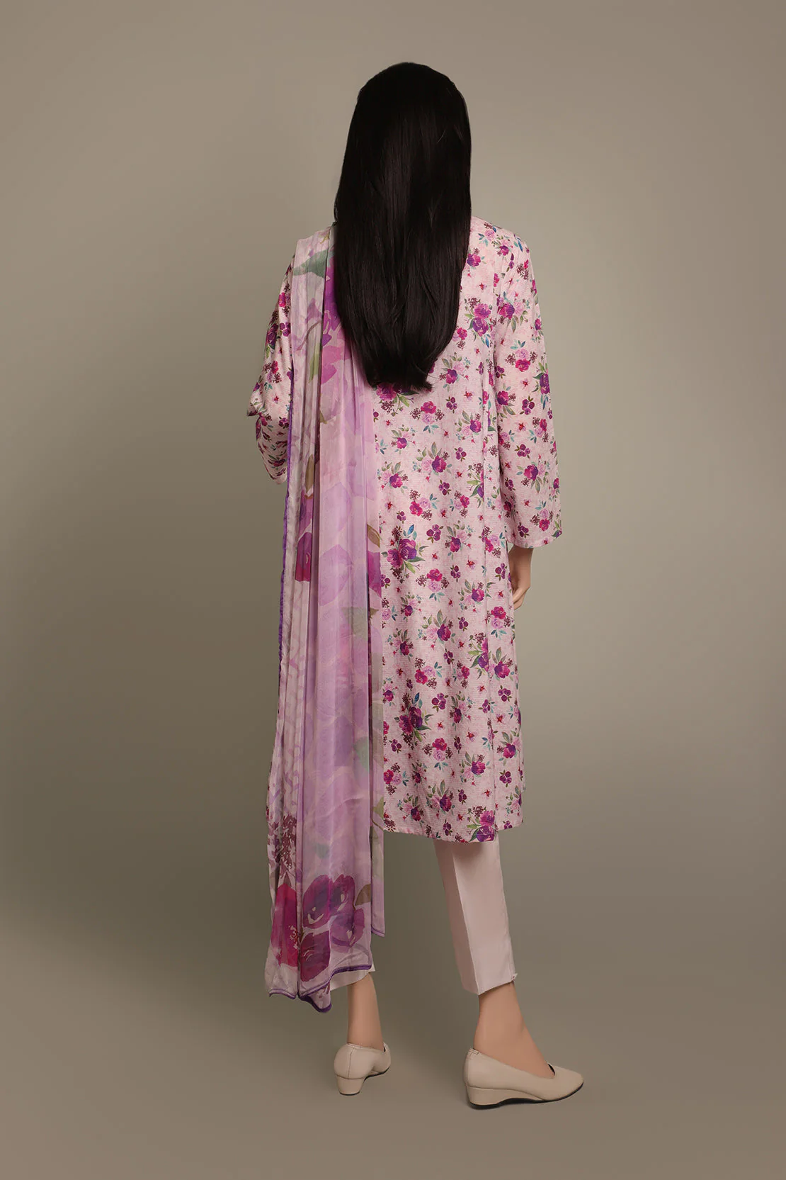 Printed Cambric Stitched 3 Piece - Image 2