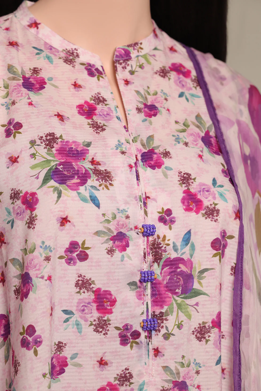 Printed Cambric Stitched 3 Piece - Image 3