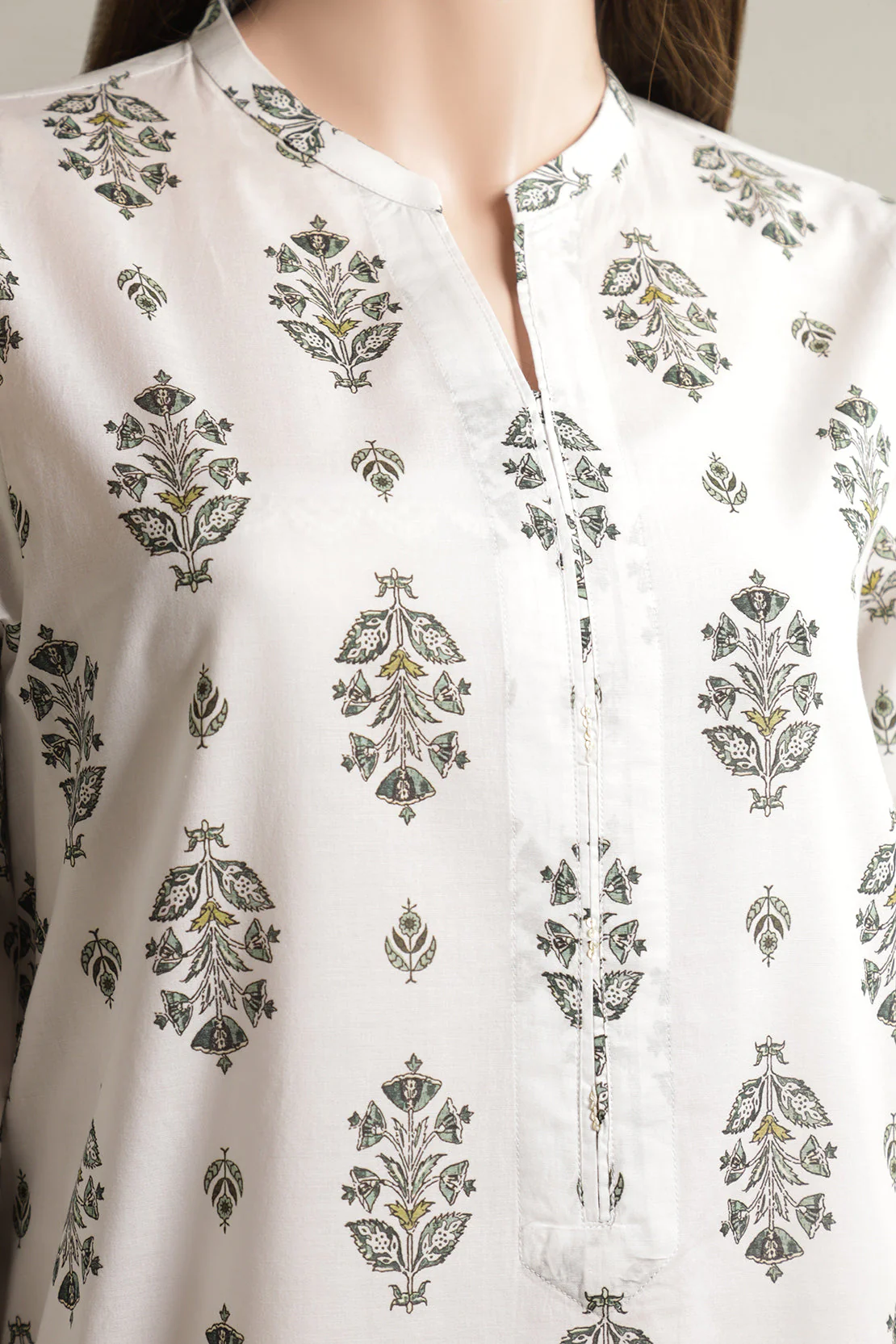 Printed Cambric Stitched Shirt - Image 3