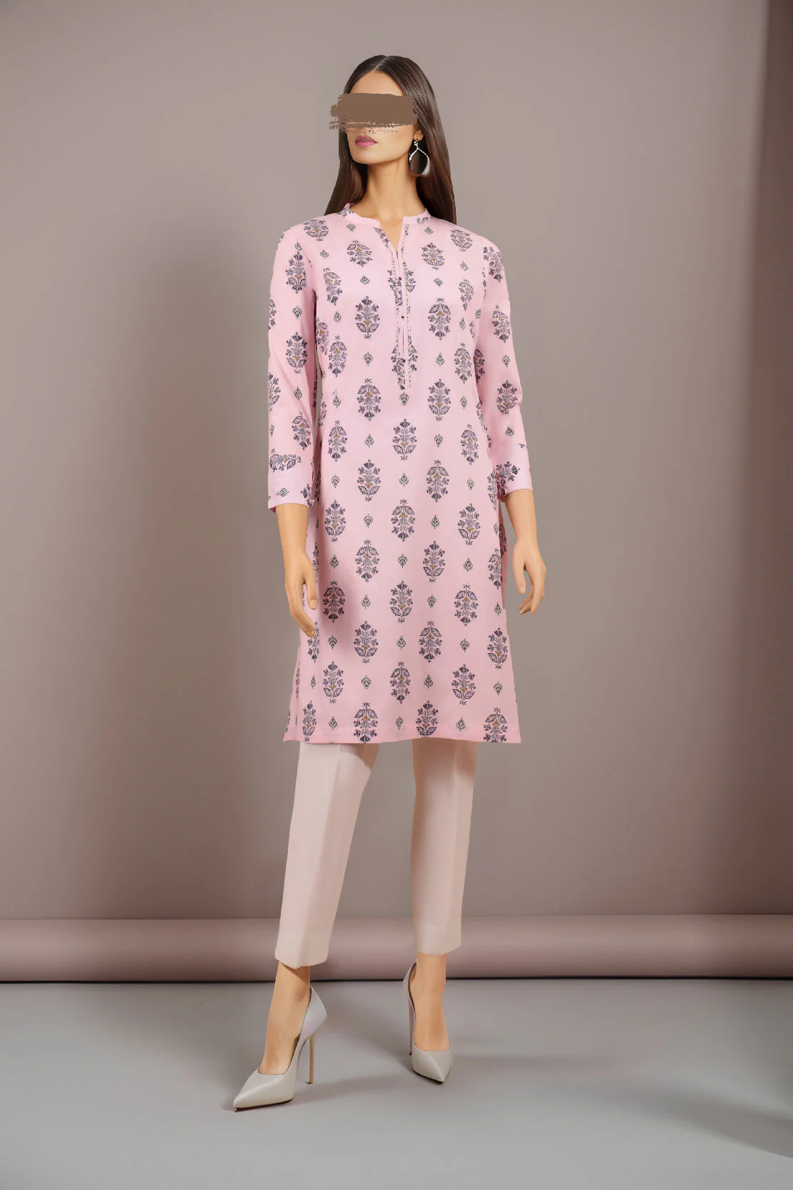 Printed Cambric Stitched Shirt