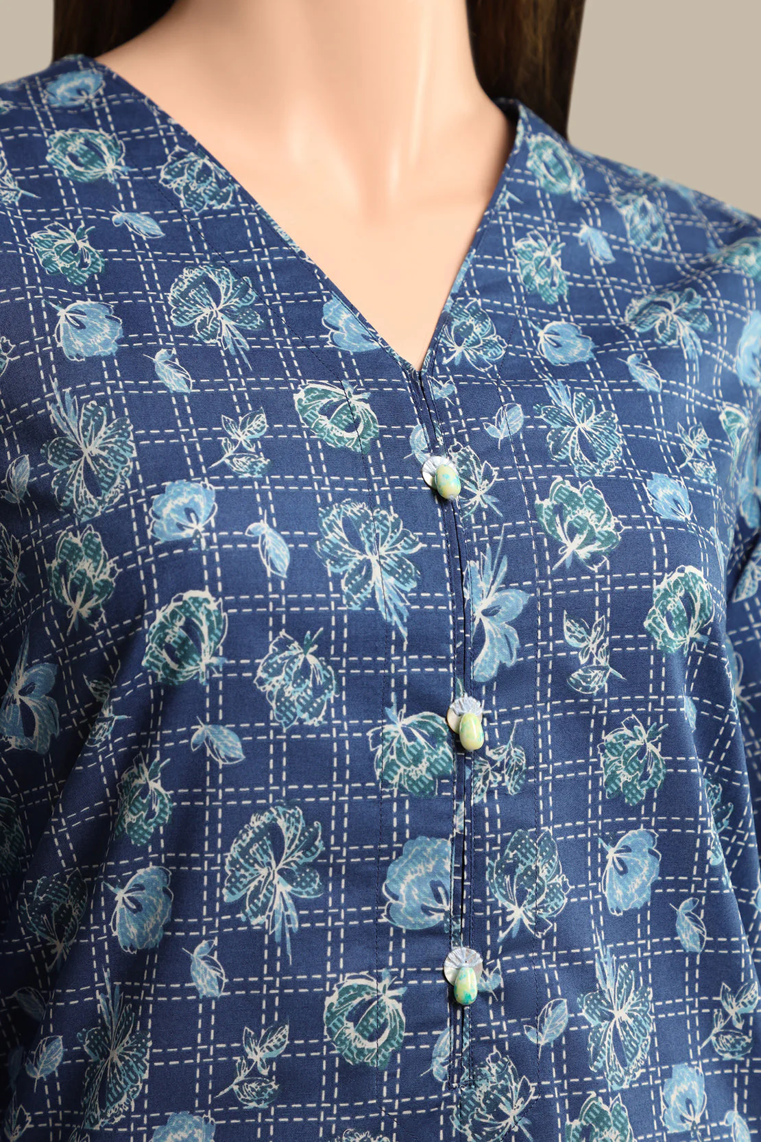 Printed Cambric Stitched Shirt - Image 3