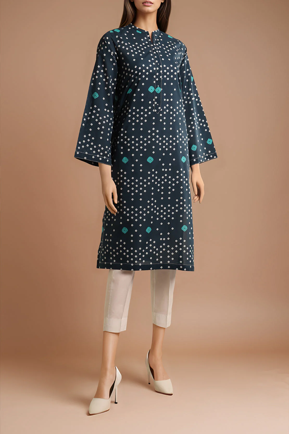 Printed Cambric Stitched Shirt - Image 2