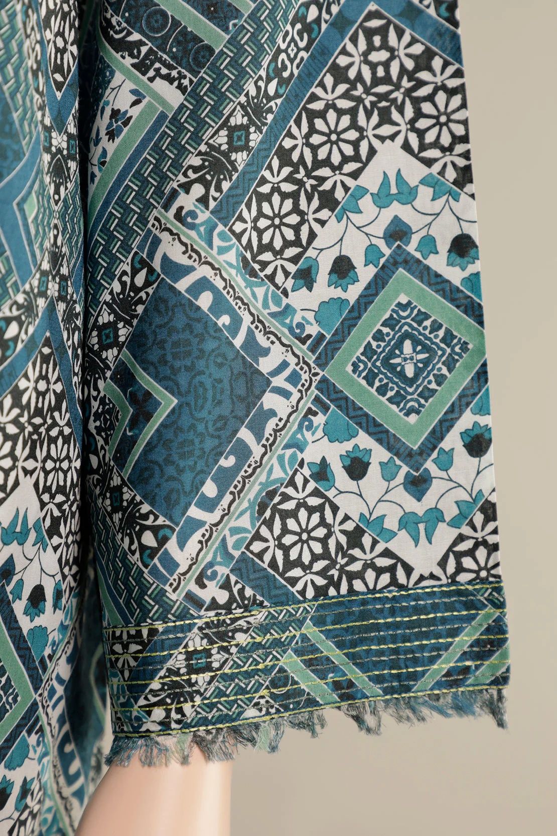 Printed Cambric Stitched Shirt - Image 3