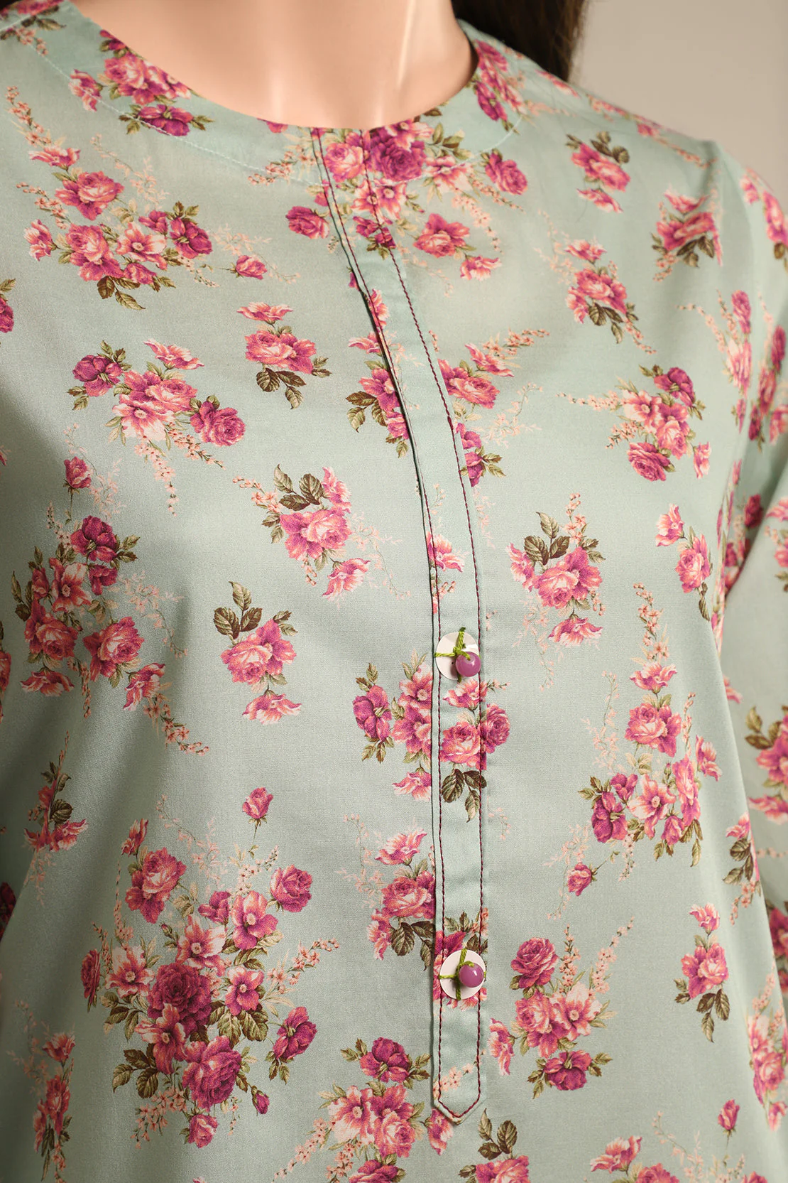 Printed Cambric Stitched Shirt - Image 3