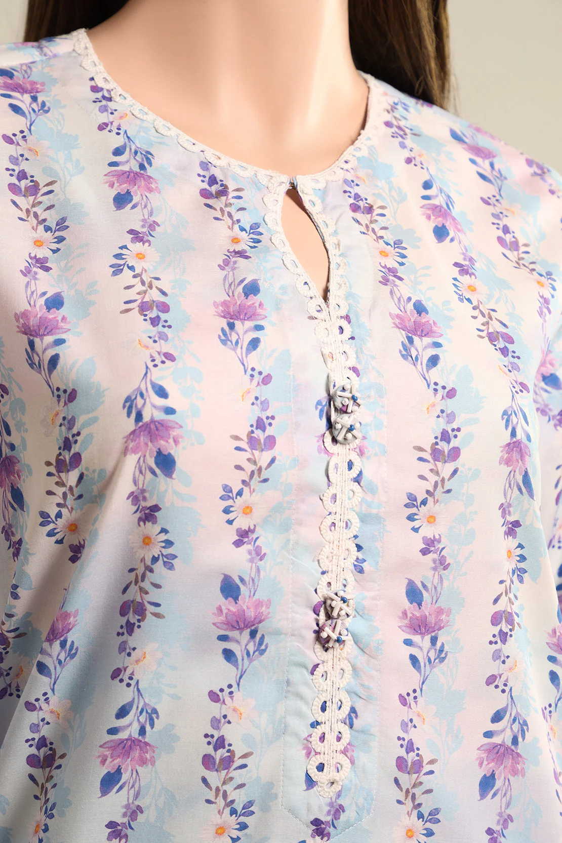 Printed Cambric Stitched Shirt - Image 3
