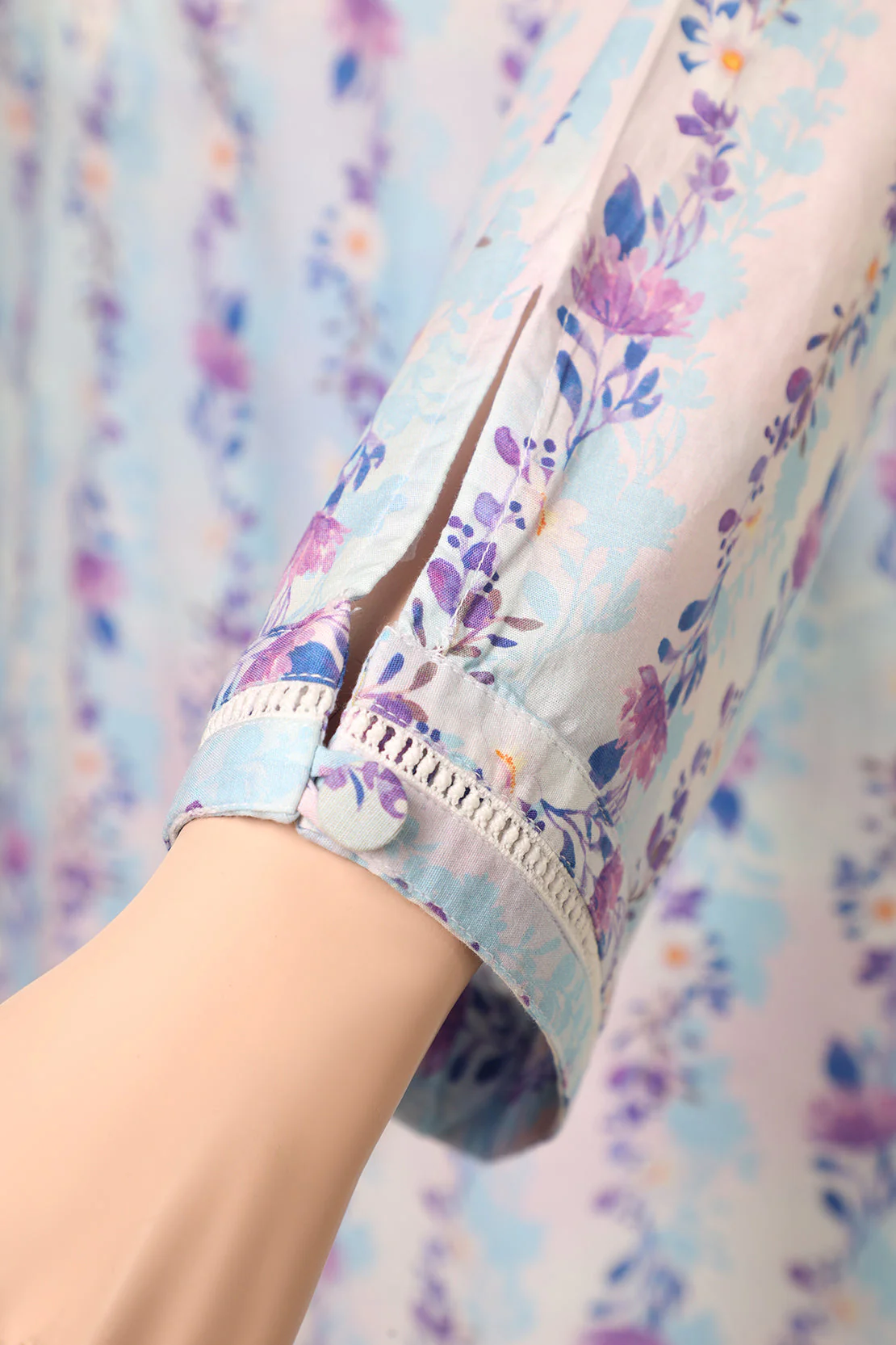 Printed Cambric Stitched Shirt - Image 4