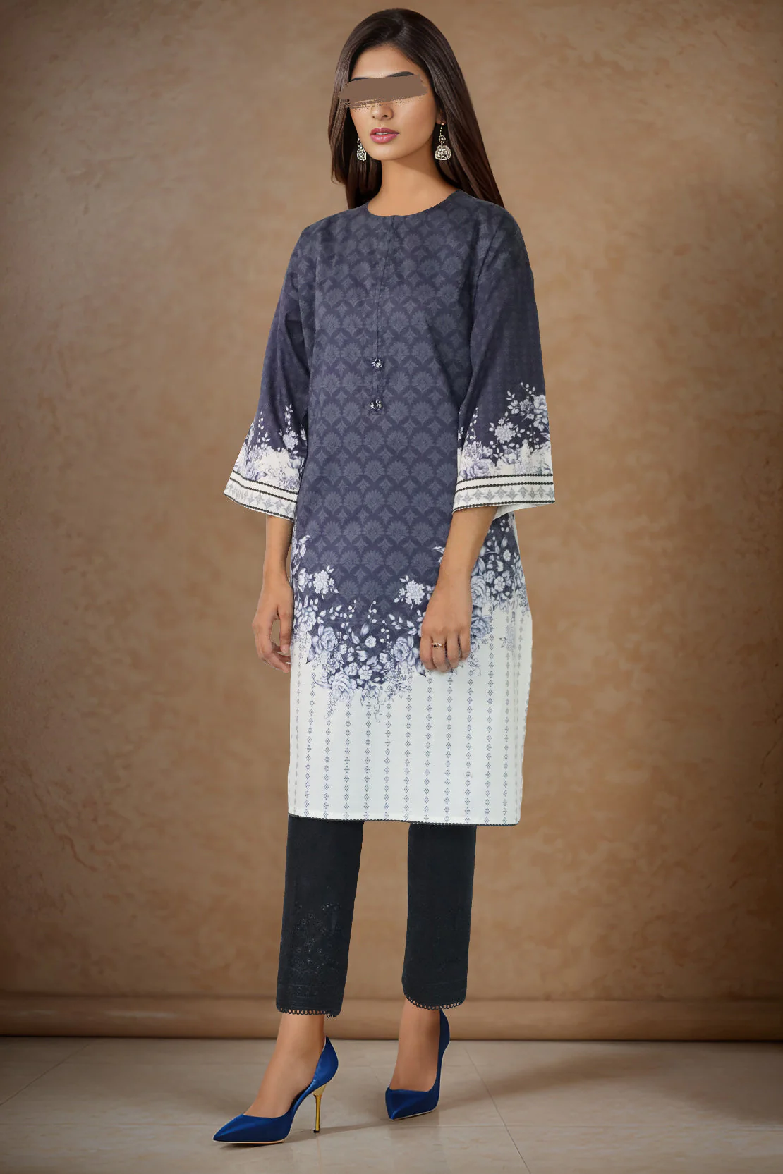 Printed Cambric Stitched Shirt