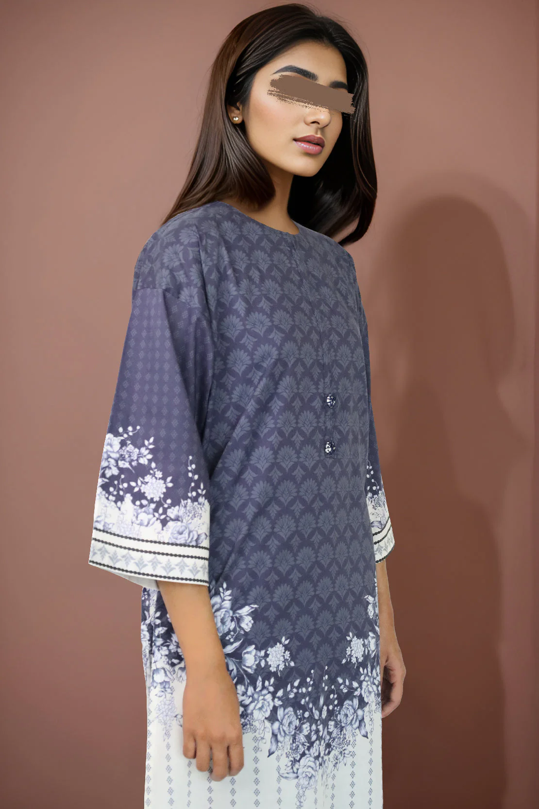Printed Cambric Stitched Shirt - Image 2