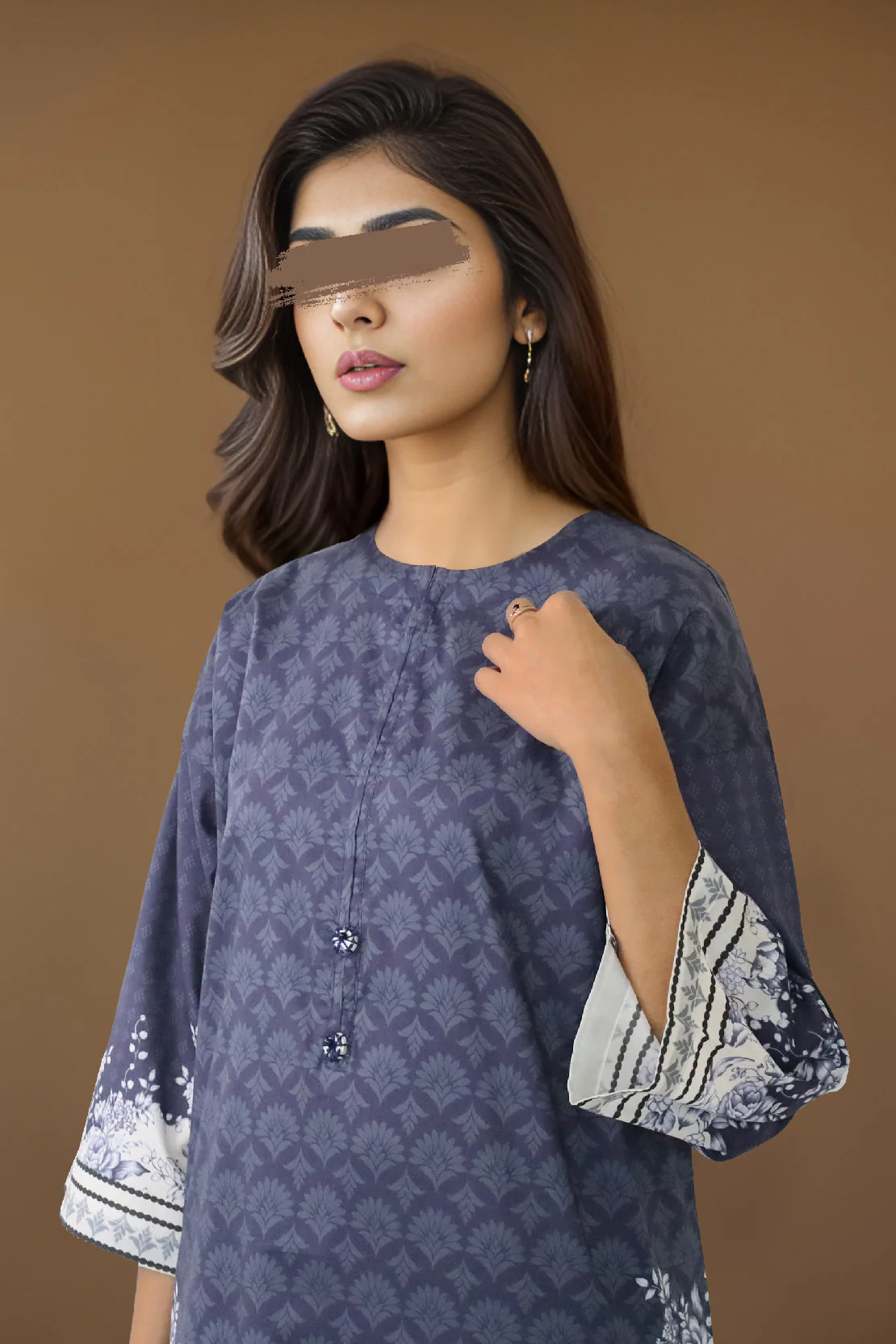 Printed Cambric Stitched Shirt - Image 3