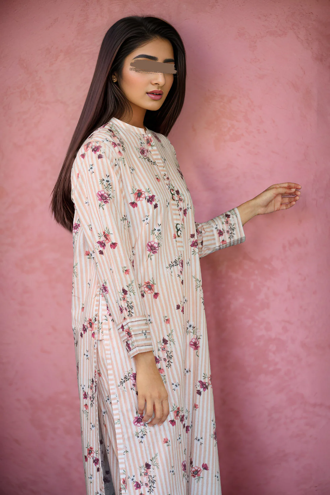 Printed Cambric Stitched Shirt - Image 2
