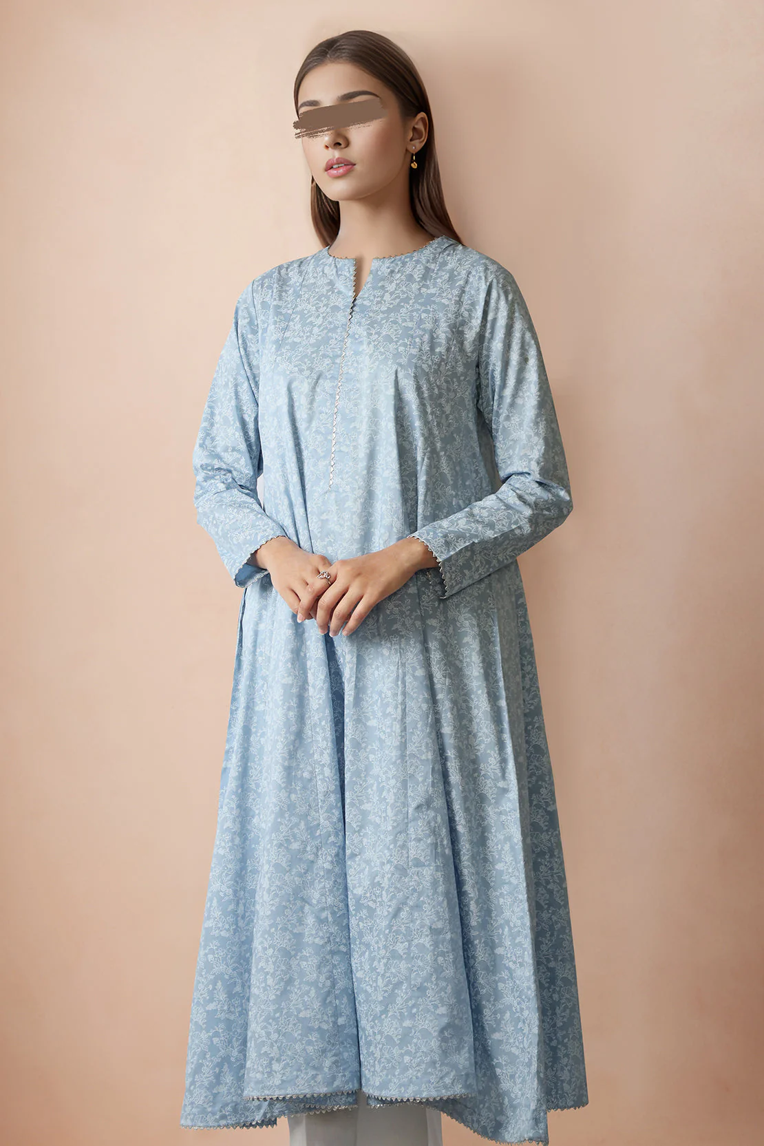 Printed Cambric Stitched Shirt