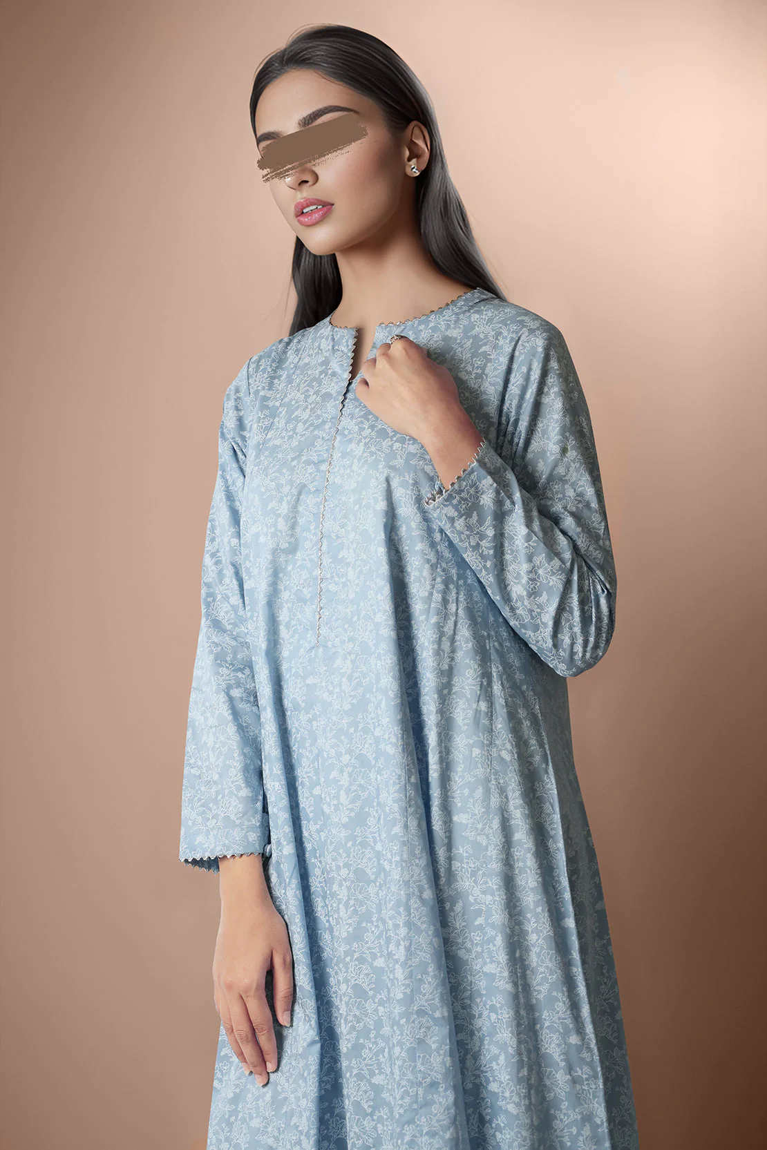 Printed Cambric Stitched Shirt - Image 3