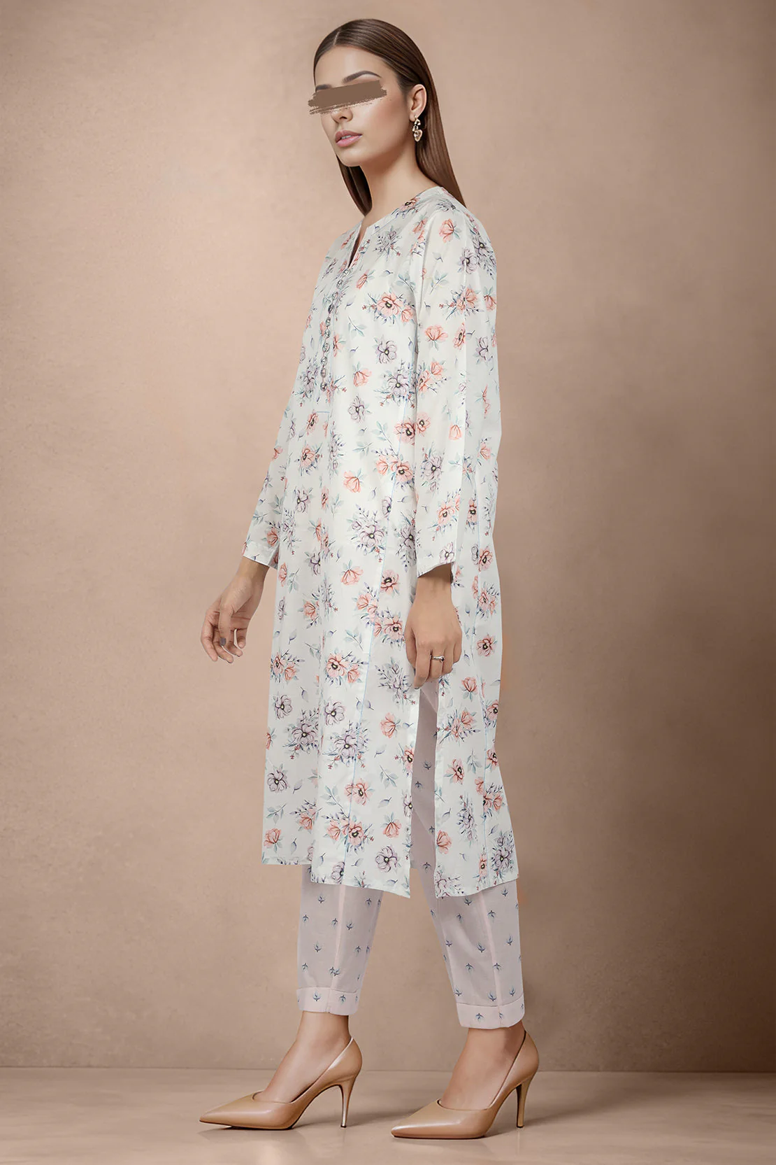 Printed Cambric Stitched Shirt - Image 3