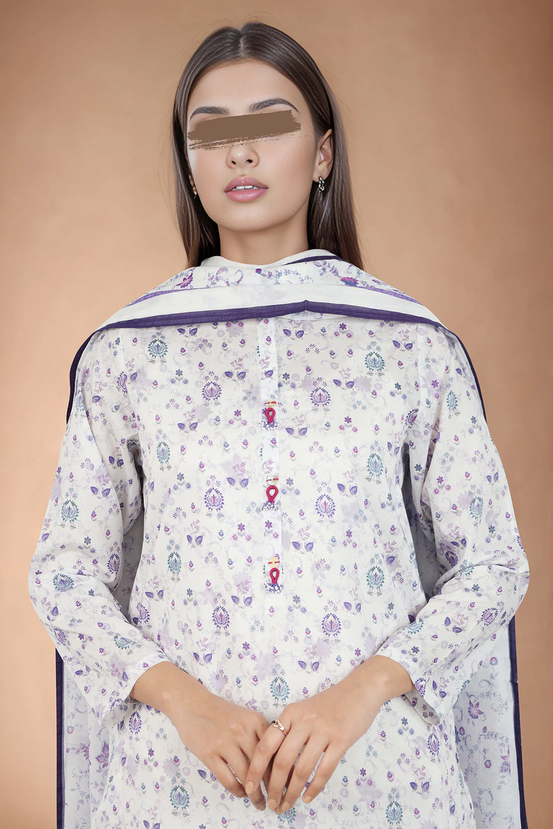 Printed Cambric Stitched Shirt - Image 3