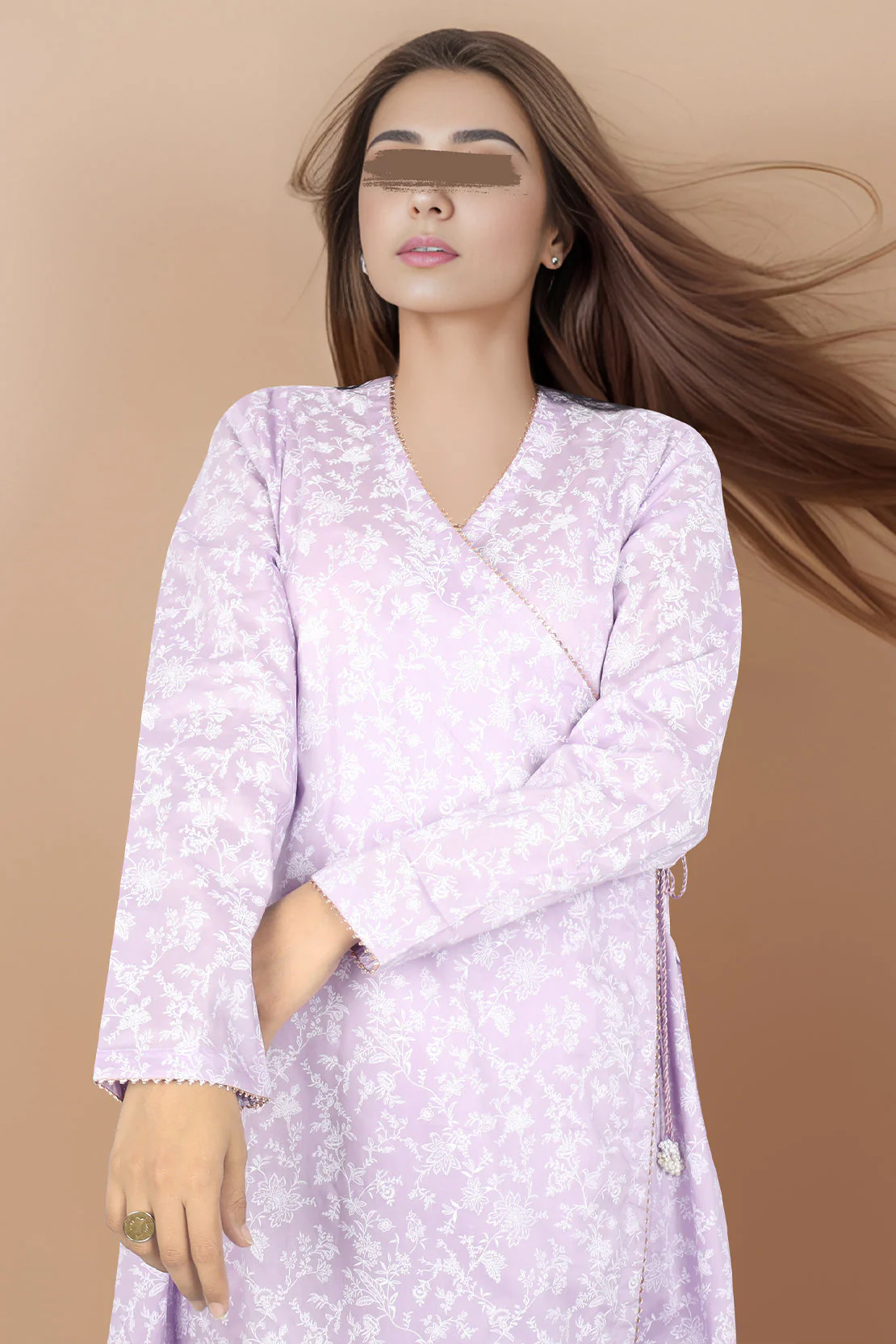 Printed Cambric Stitched Shirt - Image 3