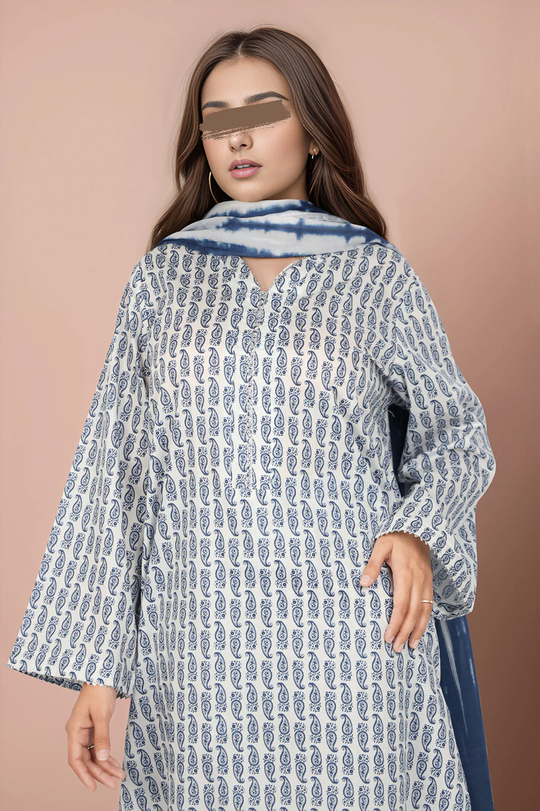 Printed Cambric Stitched Shirt - Image 4