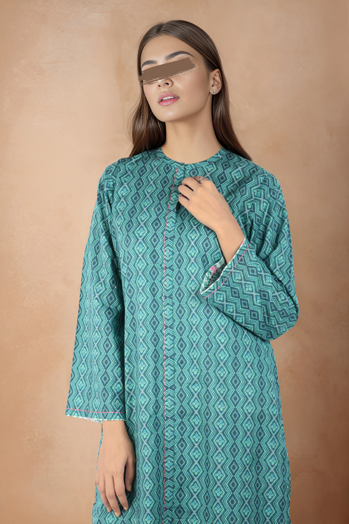 Printed Cambric Stitched Shirt - Image 3