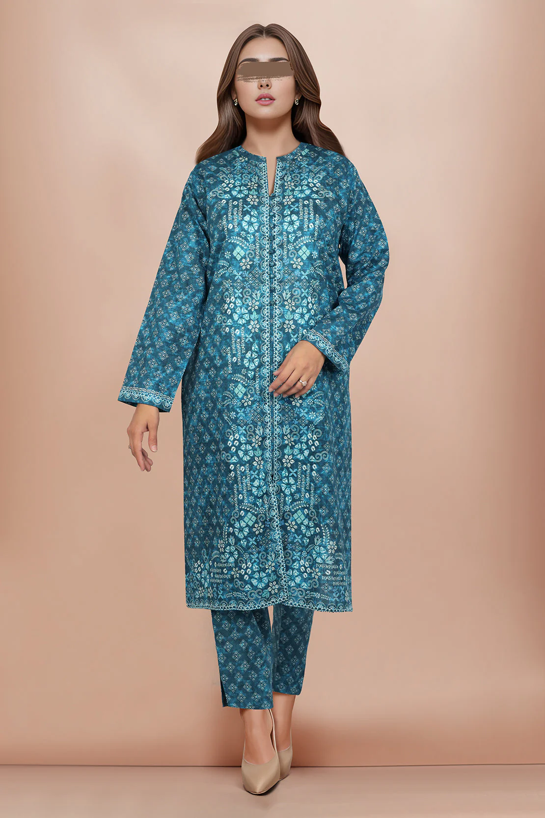 Printed Cambric Stitched Shirt
