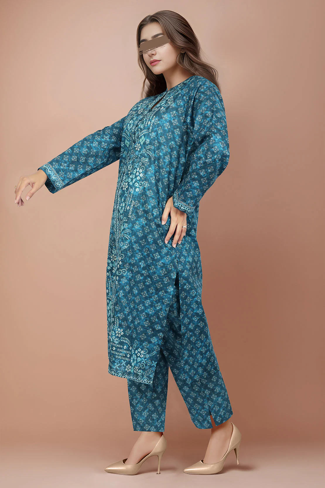 Printed Cambric Stitched Shirt - Image 4