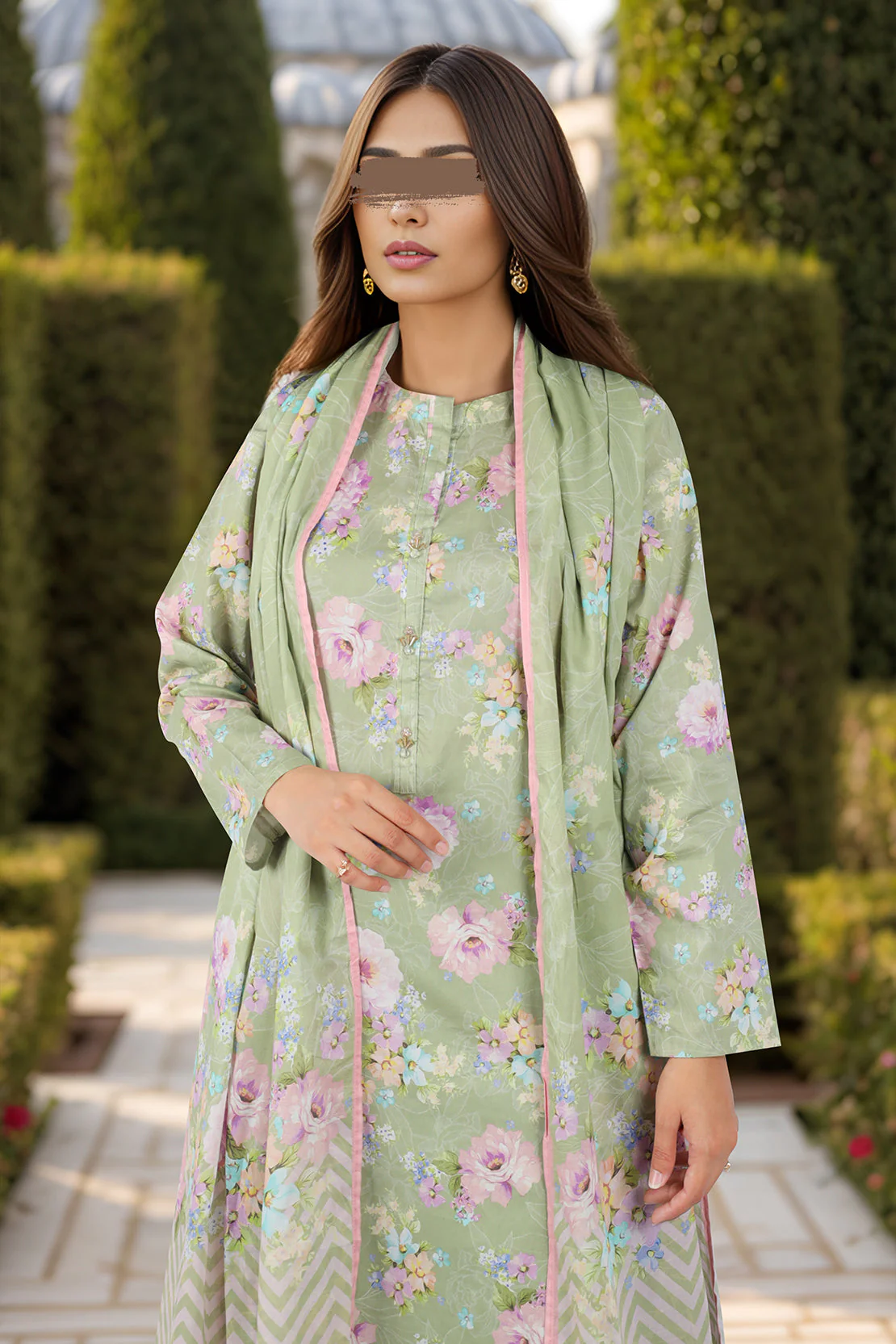 Printed Cambric Stitched Shirt - Image 3