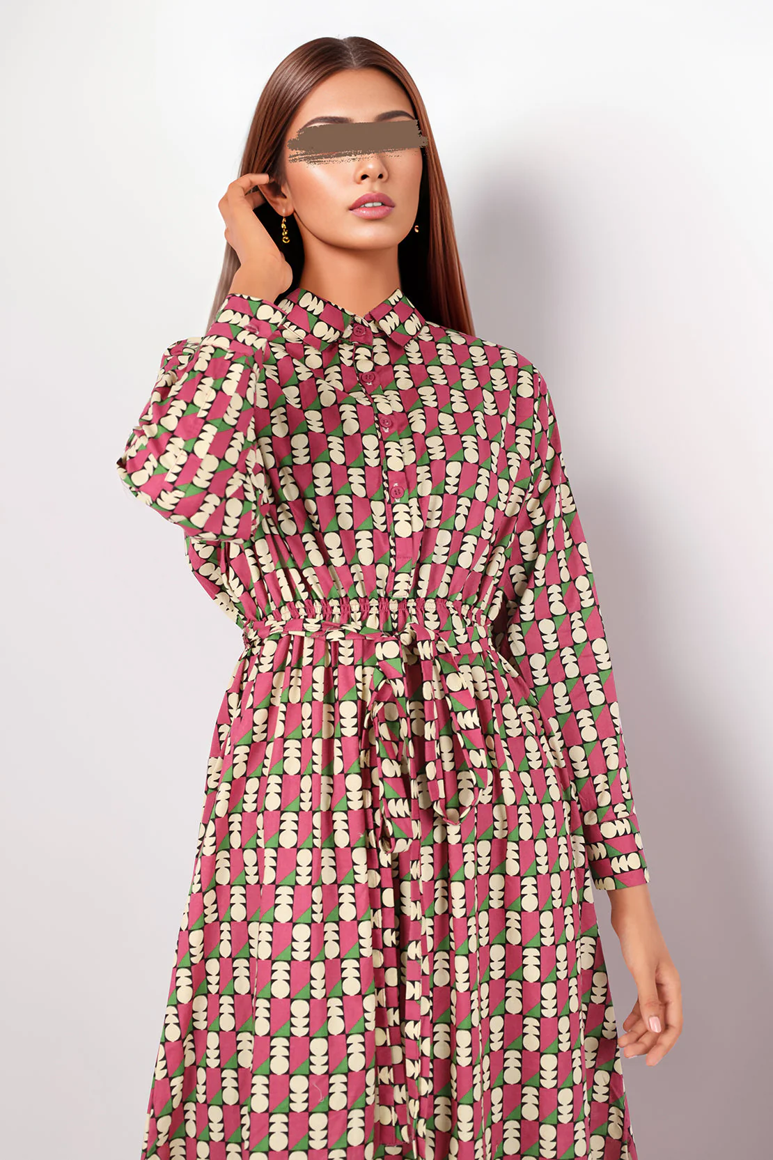 Printed Cambric Stitched Shirt - Image 2