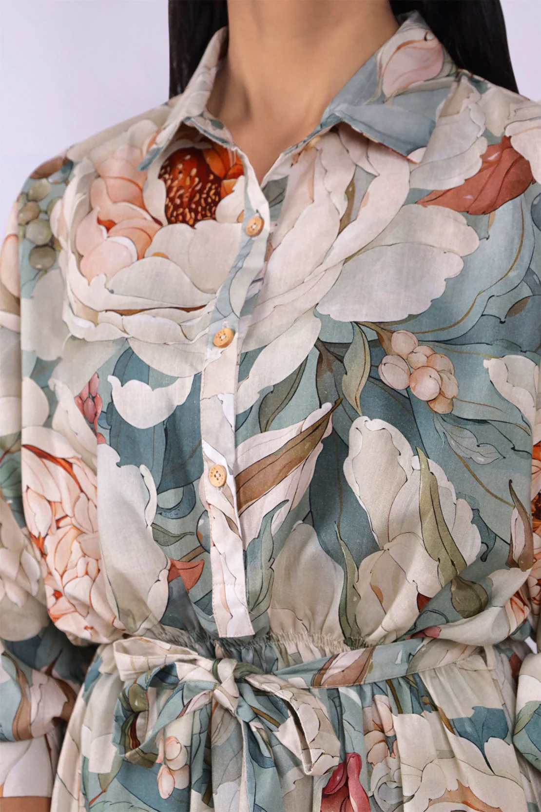 Printed Cambric Stitched Shirt - Image 2