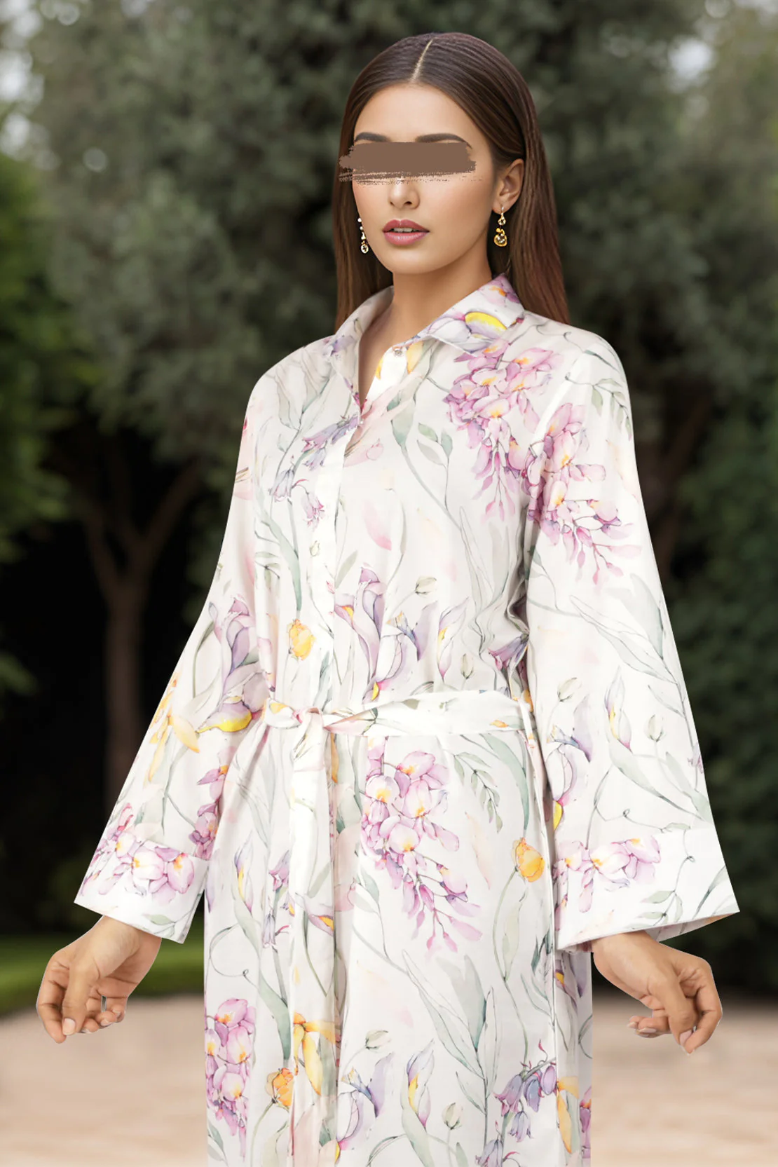Printed Cambric Stitched Shirt - Image 2