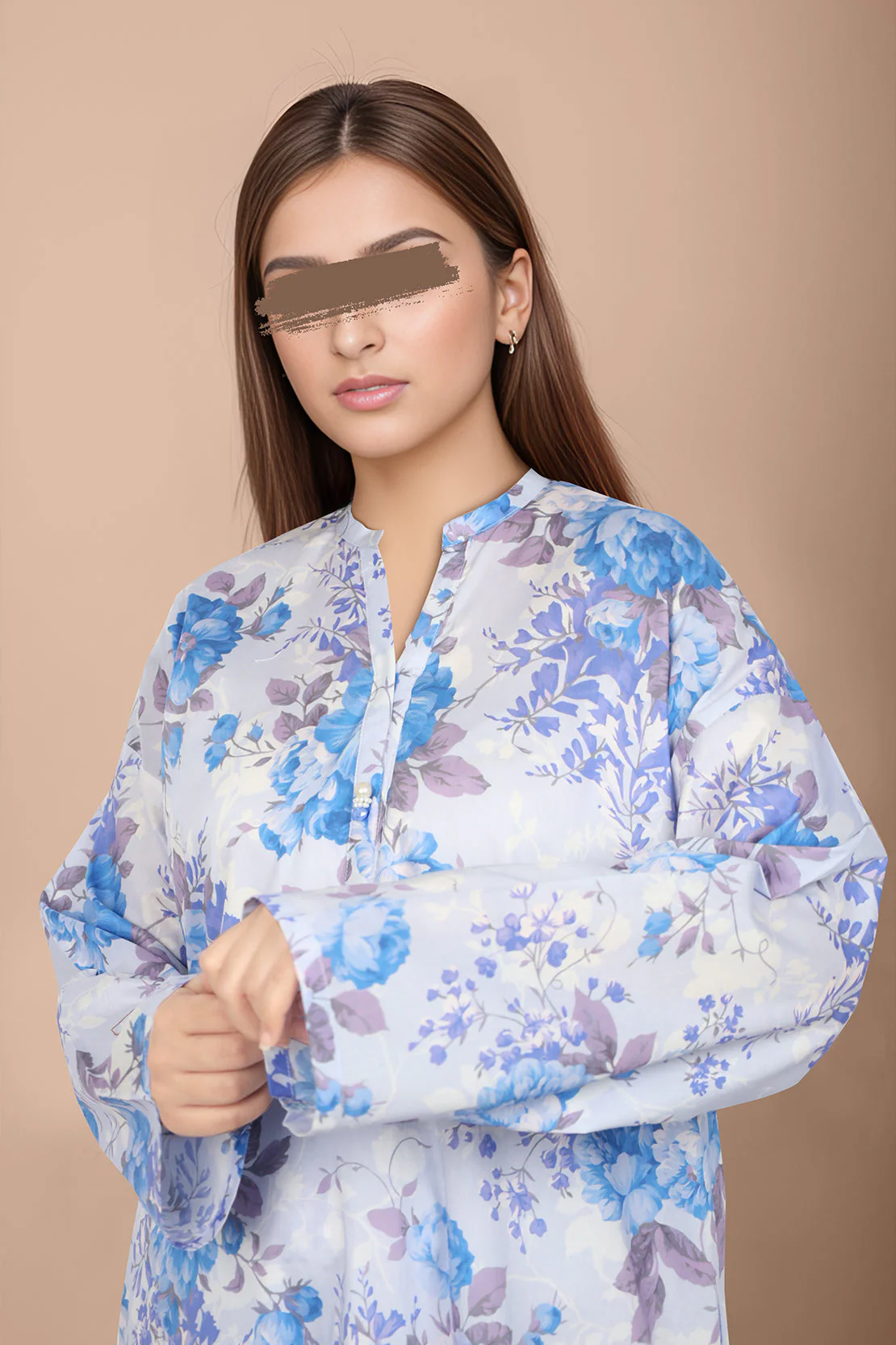 Printed Cambric Stitched Shirt - Image 3