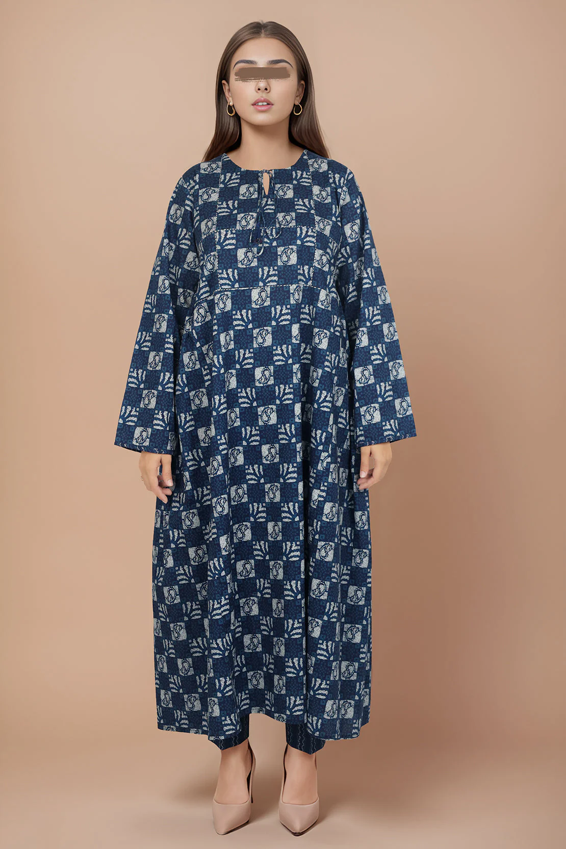 Printed Cambric Stitched Shirt