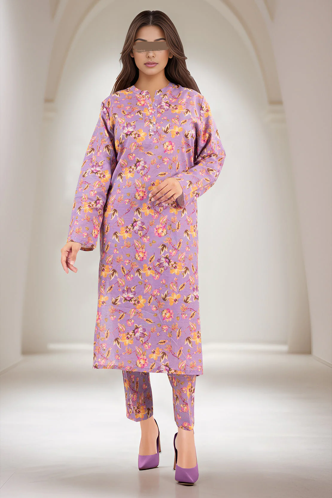 Printed Cambric Stitched Shirt