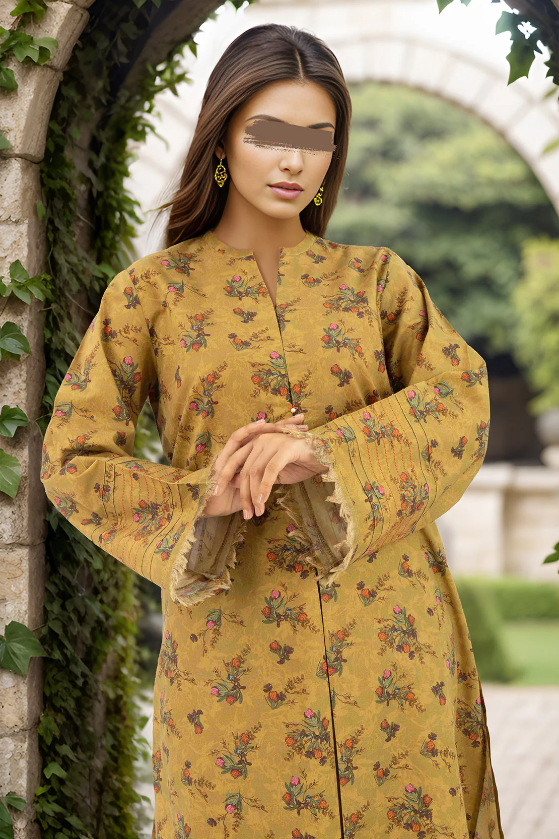 Printed Cambric Stitched Shirt - Image 2
