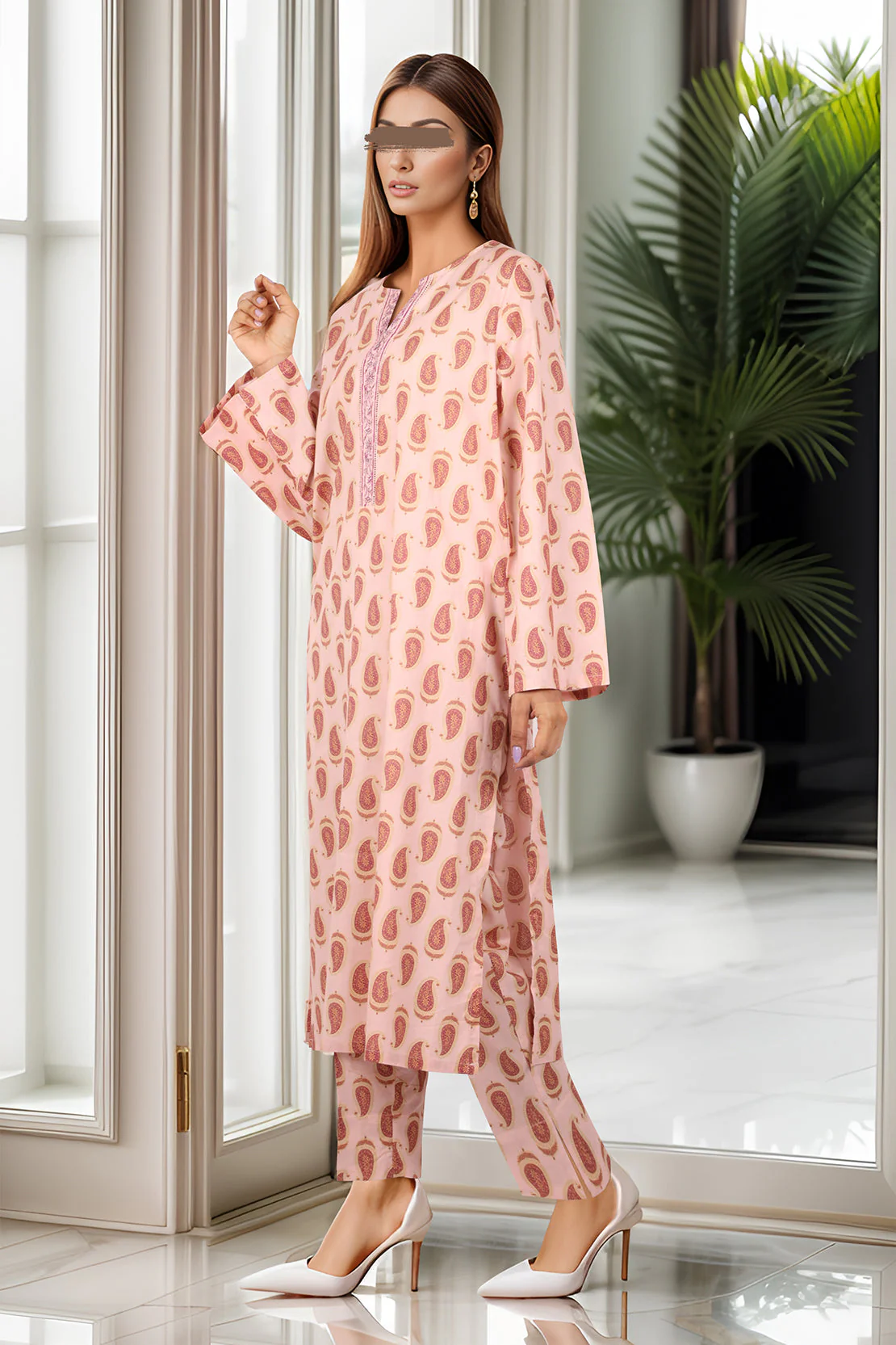 Printed Cambric Stitched Shirt - Image 2