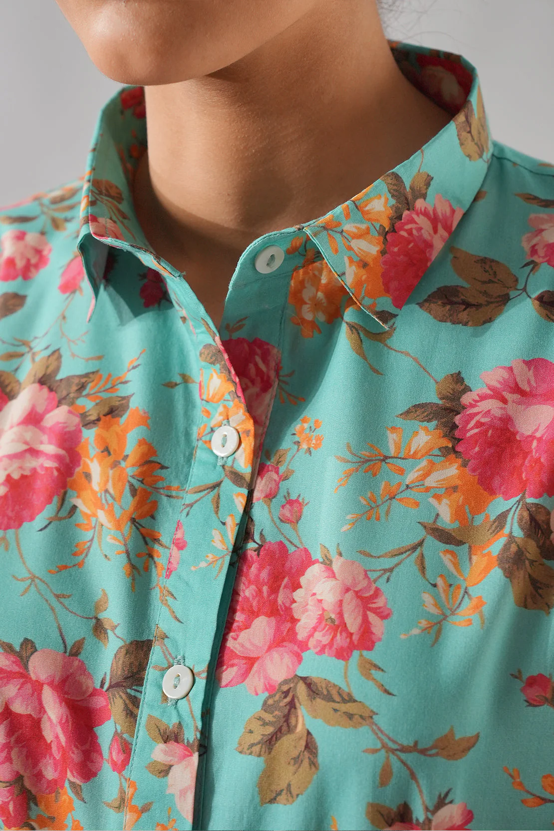 Printed Cambric Stitched Shirt - Image 5