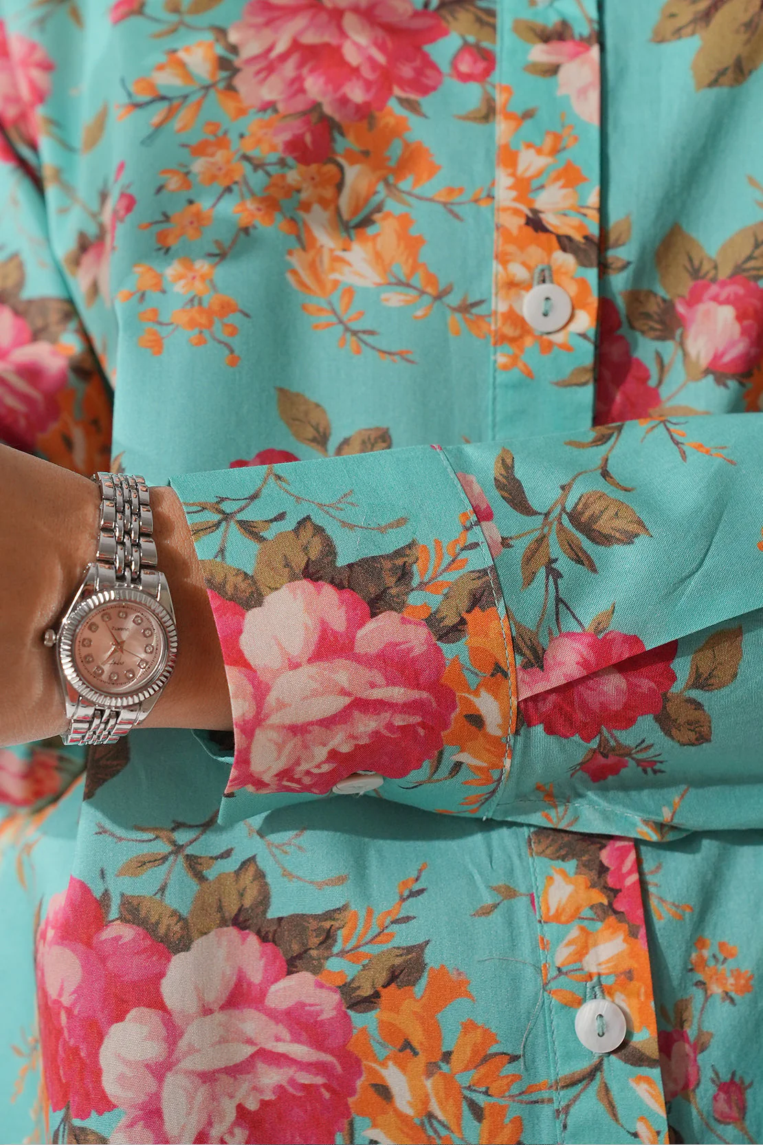 Printed Cambric Stitched Shirt - Image 6