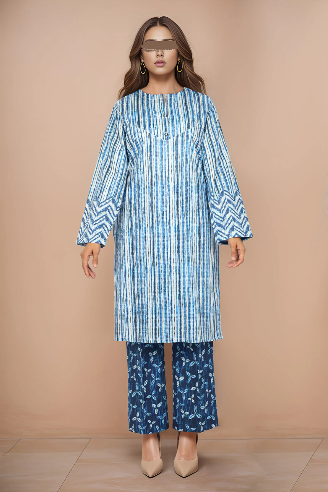 Printed Cambric Stitched Shirt - Image 2