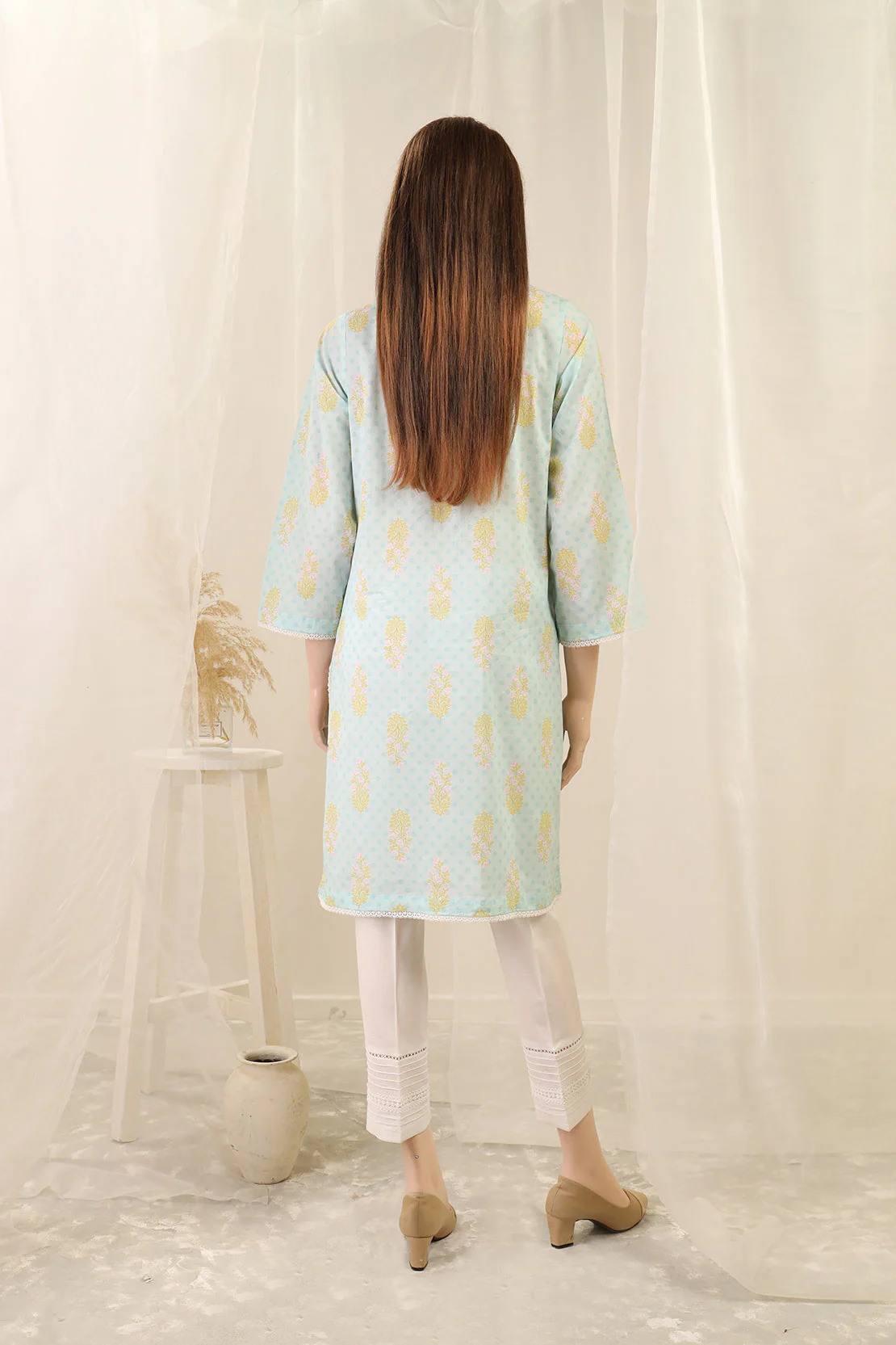 Printed Cambric Stitched Shirt - Image 2