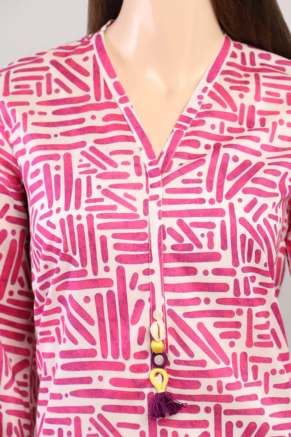 Printed Cambric Stitched Shirt - Image 3