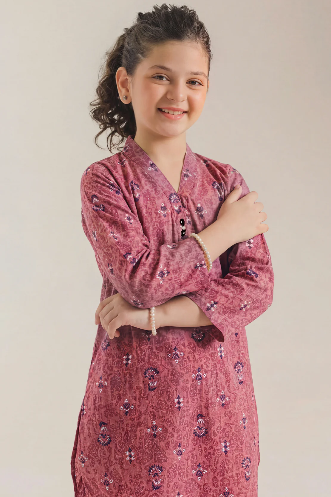 Printed Cambric Stitched Shirt For Kids - Image 2
