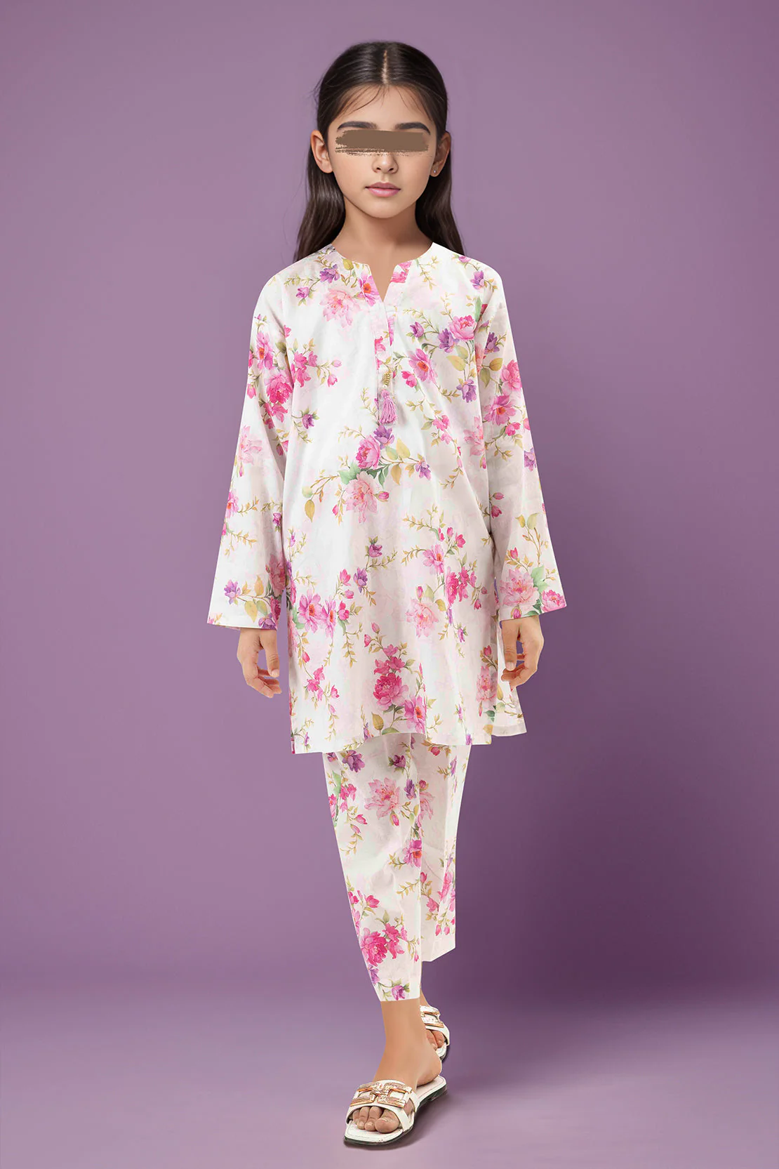 Printed Cambric Stitched Shirt/trouser For Kids