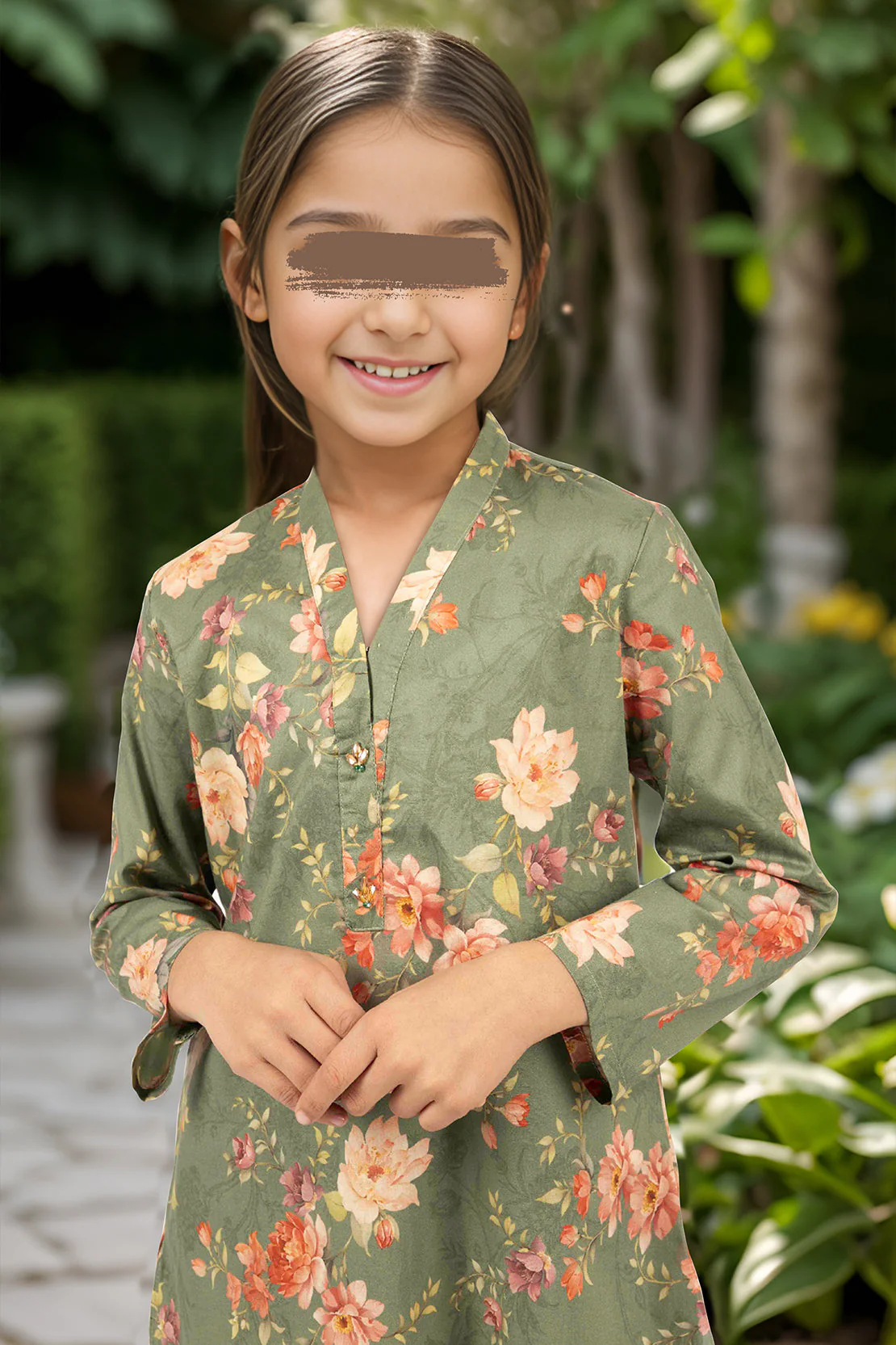Printed Cambric Stitched Shirt/trouser For Kids - Image 2