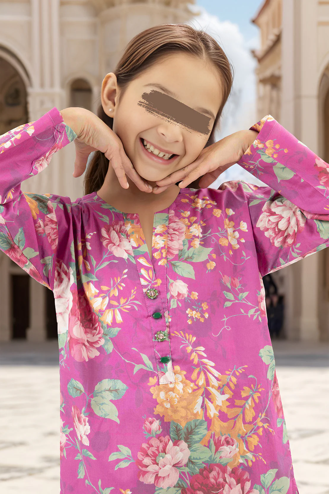Printed Cambric Stitched Shirt/trouser For Kids - Image 2