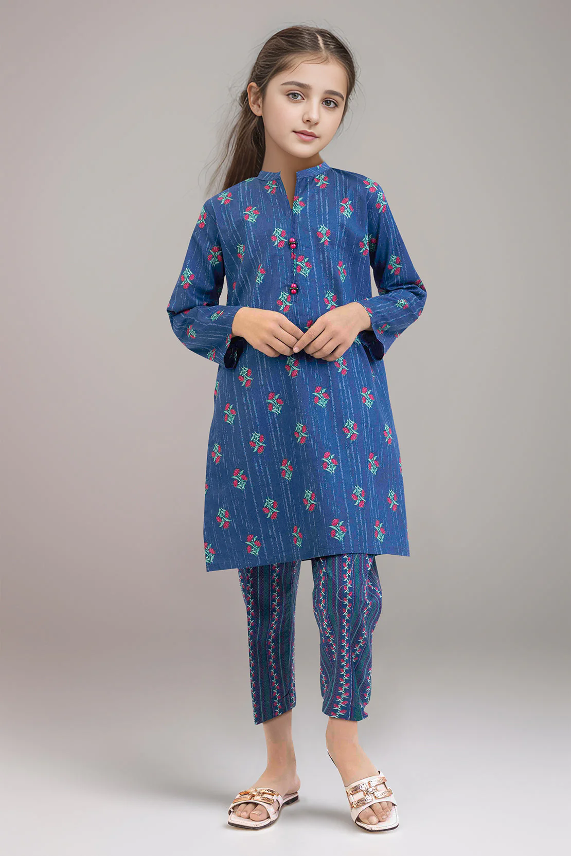 Printed Cambric Stitched Shirt/trouser For Kids - Image 2